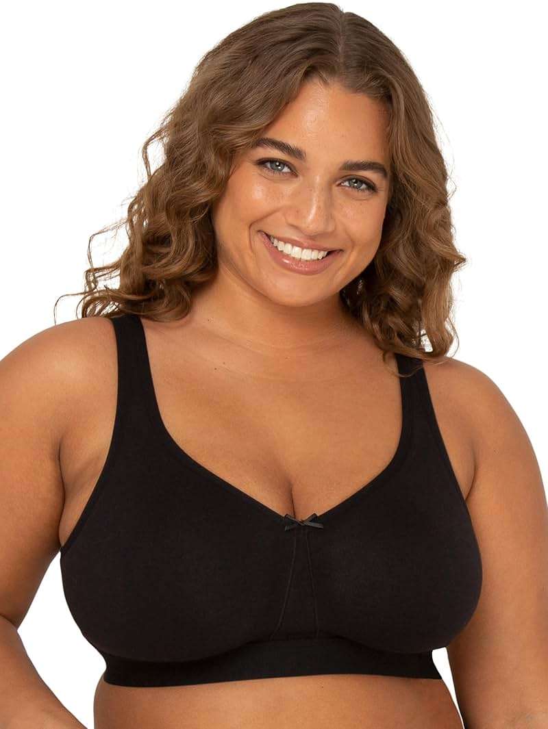 Fruit of The Loom Womens Plus Size Wireless Cotton Bra - Image 1