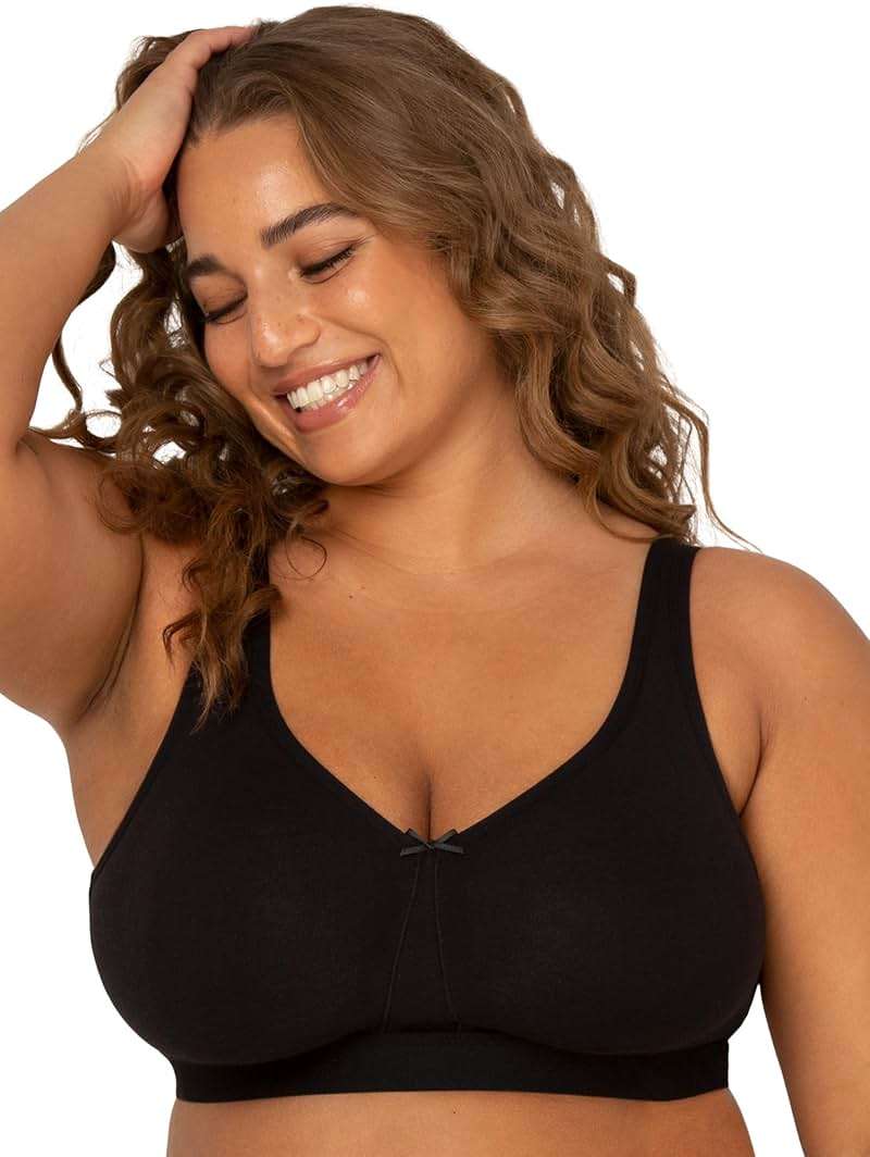 Fruit of The Loom Womens Plus Size Wireless Cotton Bra - Image 4