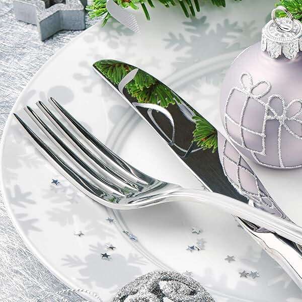 RayPard 24-Piece Silverware Set, Flatware Set Mirror Polished, Dishwasher Safe Service for 4, Include Fork/Spoon with 5-Compartment Non Slip Silverware Drawer Organizer Box Tray - Image 2