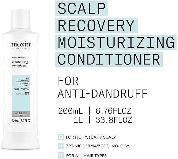 Nioxin Scalp Recovery Moisturizing Conditioner | For Itchy, Flaky Scalp | Anti-Dandruff | Formulated with Pyrithione Zinc & Strengthening Amino Acids - Image 3