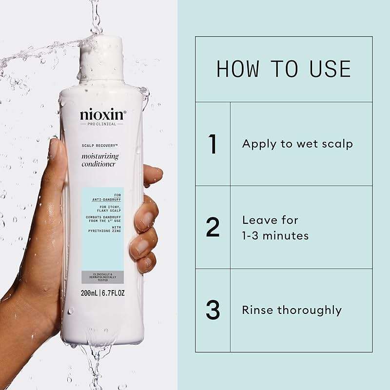 Nioxin Scalp Recovery Moisturizing Conditioner | For Itchy, Flaky Scalp | Anti-Dandruff | Formulated with Pyrithione Zinc & Strengthening Amino Acids - Image 6