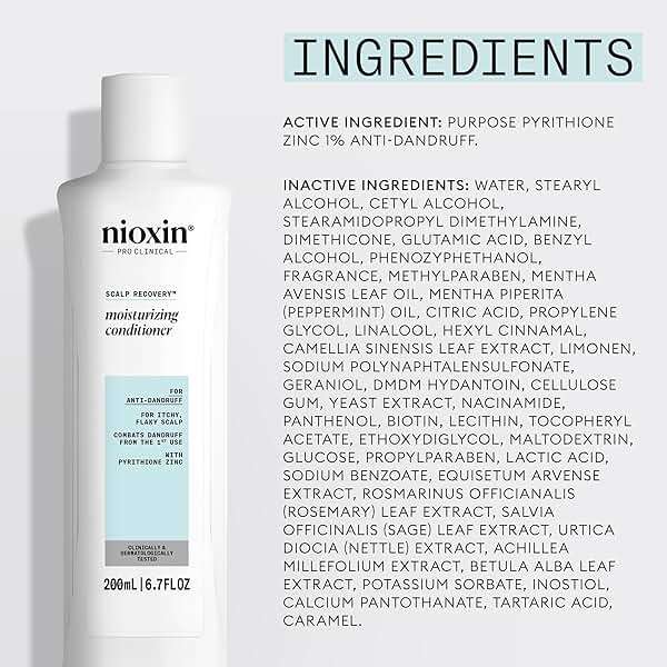 Nioxin Scalp Recovery Moisturizing Conditioner | For Itchy, Flaky Scalp | Anti-Dandruff | Formulated with Pyrithione Zinc & Strengthening Amino Acids - Image 8