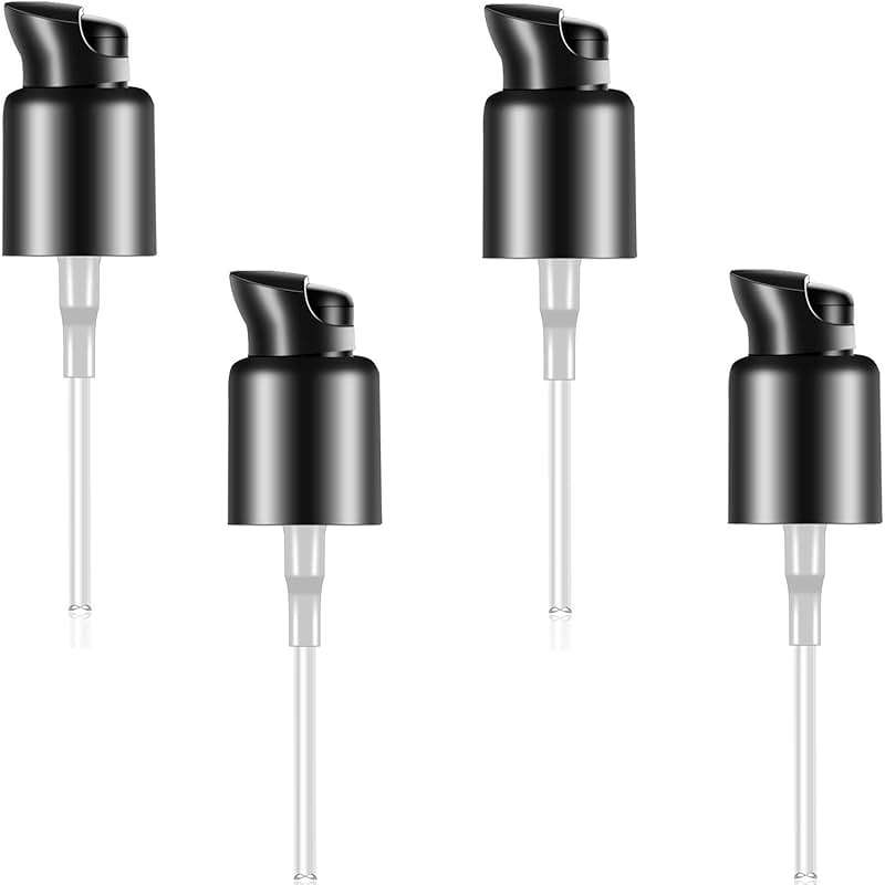 Boao 4 Pcs Replacement Foundation Pump Plastic Cosmetic Liquid Foundation Make up Bottle Pumps Replacement Tool for Pump Dispenser(Black) - Image 1
