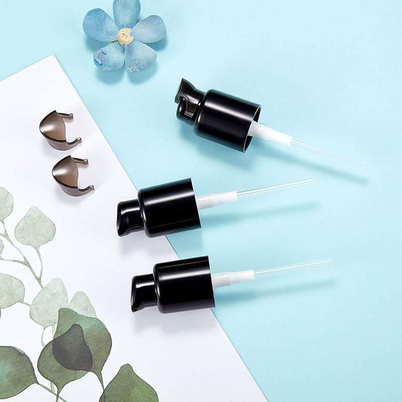 Boao 4 Pcs Replacement Foundation Pump Plastic Cosmetic Liquid Foundation Make up Bottle Pumps Replacement Tool for Pump Dispenser(Black) - Image 3