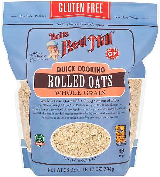 Bob's Red Mill Gluten Free Quick Cooking Rolled Oats, 28oz (Pack of 4) - Gluten Free, Non GMO, Whole Grain, Vegan, Kosher - Image 2