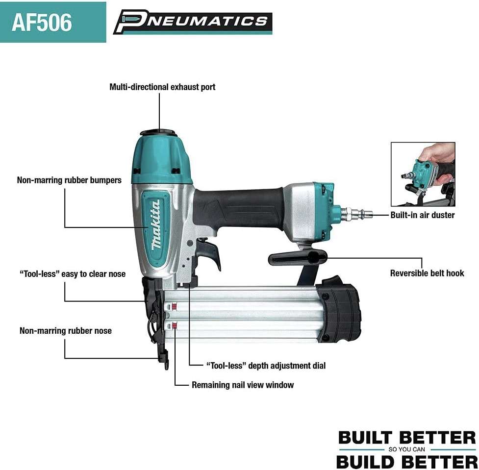 Makita AF506 2" Brad Nailer, 18 Gauge - Image 7