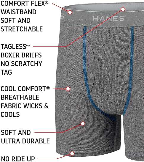 Hanes Boys' Underwear Boxer Briefs Or Briefs Pack, 8 Or 12 Pack, Cotton Stretch Underwear for Boys & Toddler Boys - Image 4