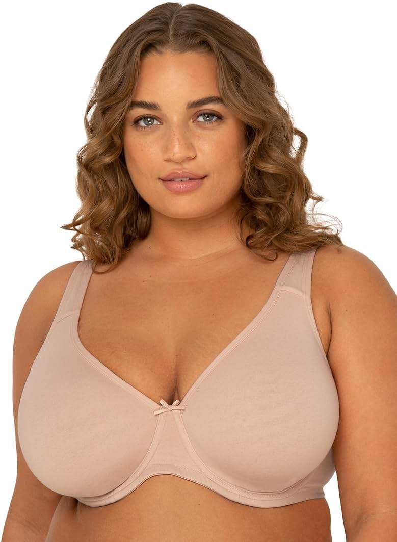 Fit For Me By Fruit of the Loom Women's Plus Size Cotton Unlined Underwire Bra-Pinch-Free Straps - Side and Back Smoothing - Image 1
