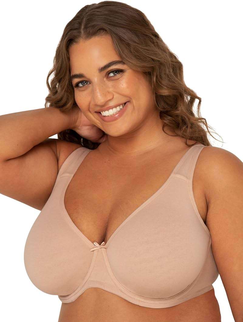 Fit For Me By Fruit of the Loom Women's Plus Size Cotton Unlined Underwire Bra-Pinch-Free Straps - Side and Back Smoothing - Image 4