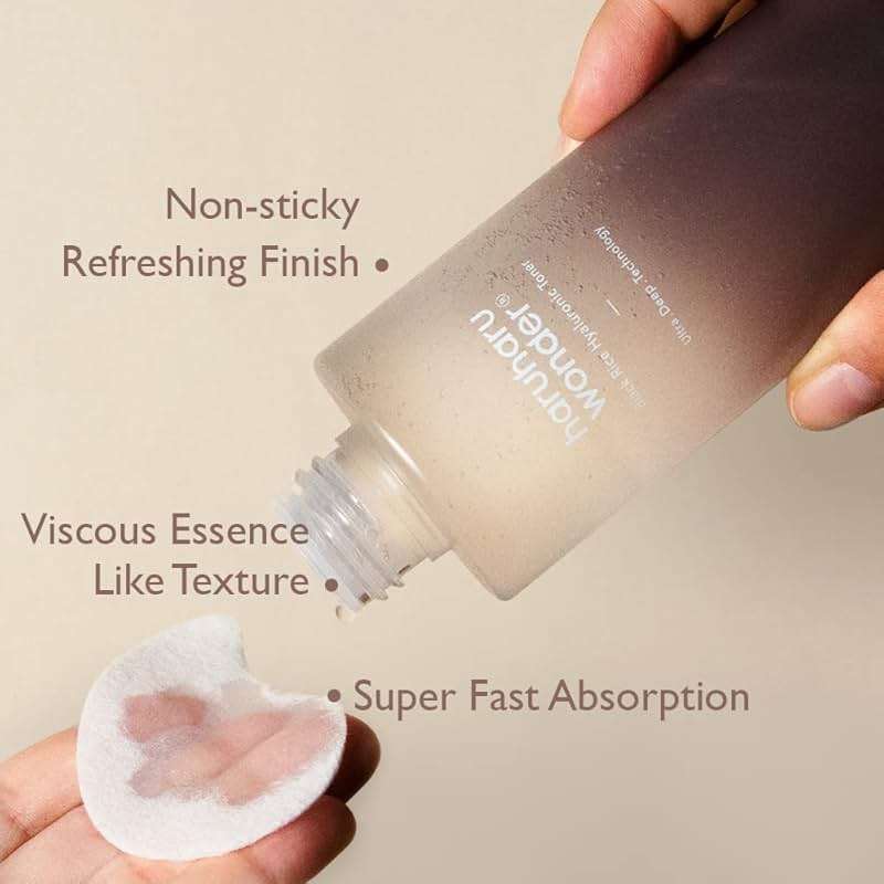 haruharu Wonder Black Rice Hyaluronic Toner, Deep Hydration, Glass Skin, Hyaluronic Acid, Lavender Oil, Skin Plumpling, Korean Skincare, Vegan, Cruelty-Free, 5.1 fl.oz - Image 3
