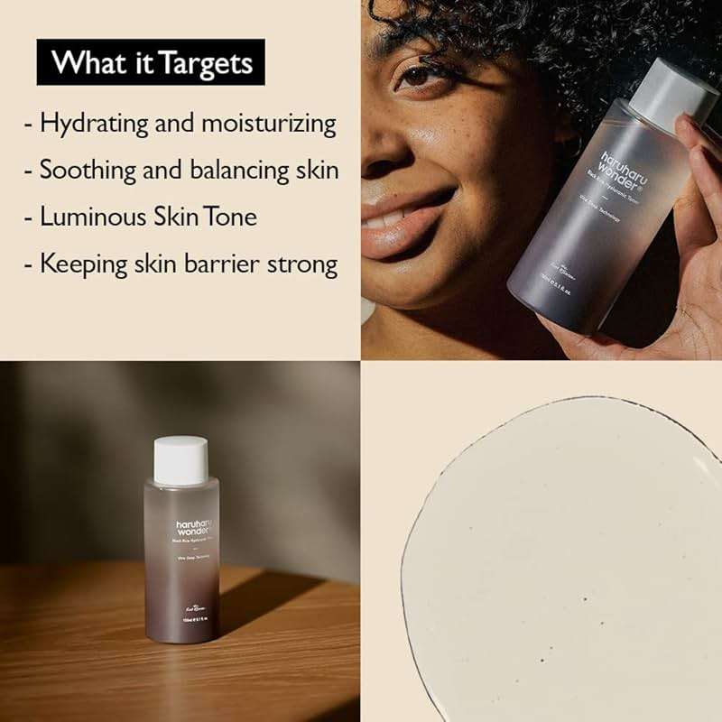haruharu Wonder Black Rice Hyaluronic Toner, Deep Hydration, Glass Skin, Hyaluronic Acid, Lavender Oil, Skin Plumpling, Korean Skincare, Vegan, Cruelty-Free, 5.1 fl.oz - Image 5