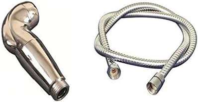 Chrome Plumbing-Sprayer Kit - Sprayer Head and Hose perfect for Pedicure Spa, Shampoo Bowl, Sink, Bathroom, Kitchen Fixtures - Image 1