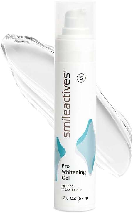 Smileactives Teeth Whitening Gel, Clinical-Grade Hydrogen Peroxide for Long Lasting White Teeth – Simply Add to Toothpaste to Permanently Remove Coffee Stains & More, 2 oz - Image 1