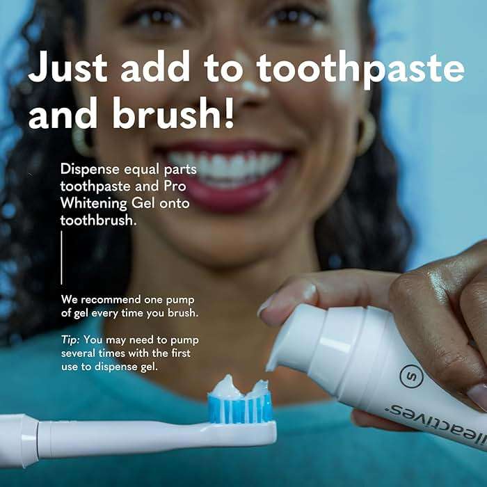 Smileactives Teeth Whitening Gel, Clinical-Grade Hydrogen Peroxide for Long Lasting White Teeth – Simply Add to Toothpaste to Permanently Remove Coffee Stains & More, 2 oz - Image 2