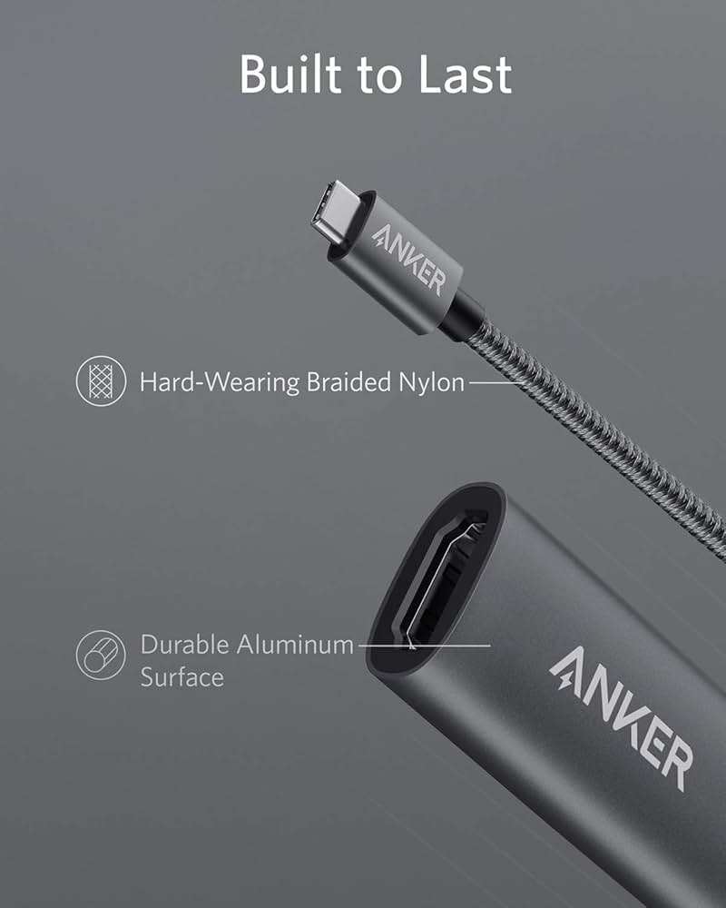 Anker USB C to HDMI Adapter (4K@60Hz), 310 USB-C Adapter (4K HDMI), for MacBook Pro, MacBook Air, iPad Pro, Pixelbook, XPS, Galaxy, and More(Compatible with Thunderbolt 3 Ports) - Image 6