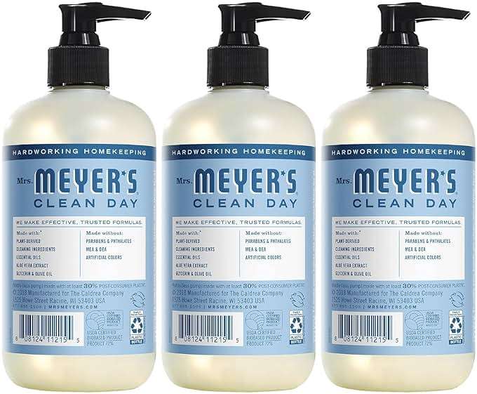 MRS. MEYER'S CLEAN DAY Hand Soap, Rain Water Scent, 12.5 Fl Oz Bottle - 3 Pack - Image 2