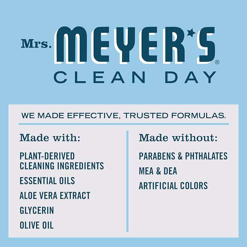 MRS. MEYER'S CLEAN DAY Hand Soap, Rain Water Scent, 12.5 Fl Oz Bottle - 3 Pack - Image 4