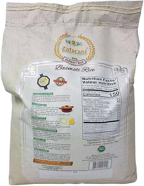 Zafarani Aged Basmati Rice Aromatic Extra Long Grain Rice from India 20 LB - Image 2