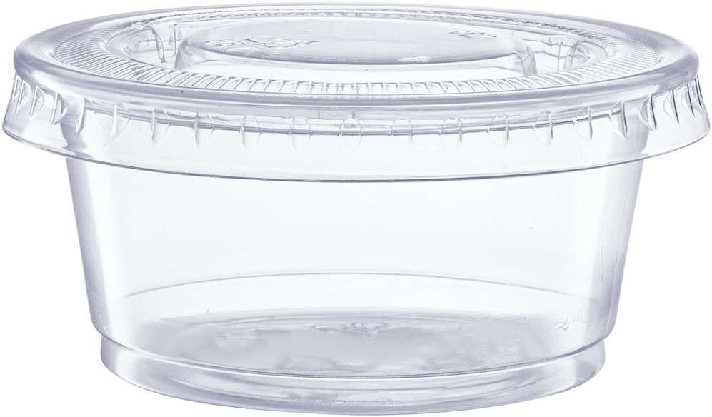 GUSTO 2 oz Jello Shot Cups with Lids [200 Count] Clear Plastic Portion Containers, Condiment Cups for Sauces, Dressings & Samples – Durable, Stackable, Leak-Resistant (Formerly Comfy Package) - Image 3