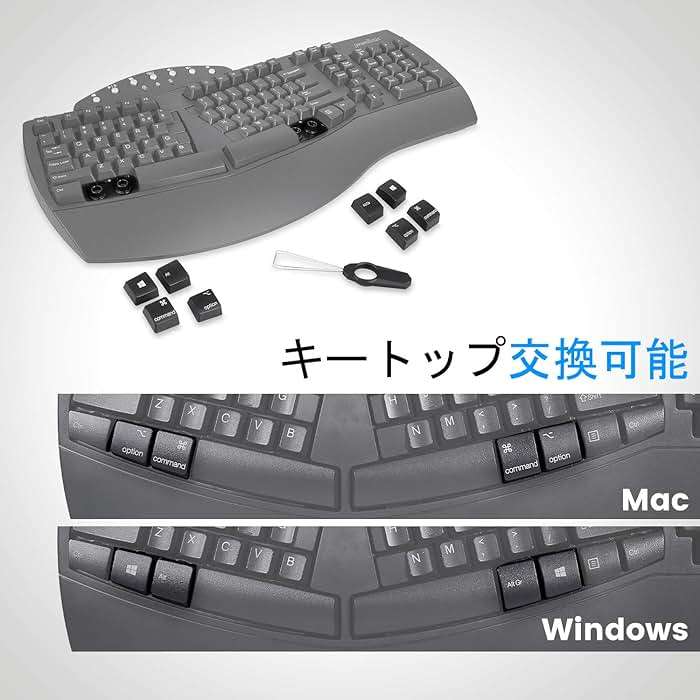 Perixx Periboard-612B Wireless Ergonomic Split Keyboard with Dual Mode 2.4G and Bluetooth Feature, Compatible with Windows 11 and Mac OS X System, Black, US English Layout - Image 8