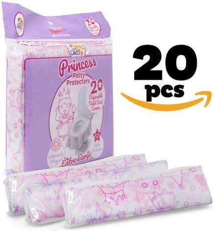 Princess Disposable Toilet Seat Cover for Kids 20 Pack, XL, Waterproof & Individually Wrapped Toddler Toilet Covers Disposable for Travel, Potty Liners for Toddlers, Potty Training for Girls and Boys - Image 6