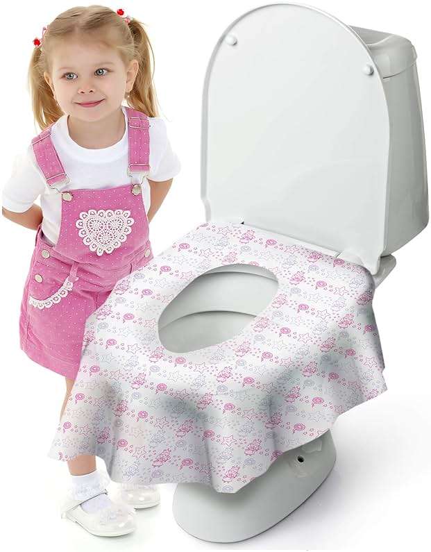 Princess Disposable Toilet Seat Cover for Kids 20 Pack, XL, Waterproof & Individually Wrapped Toddler Toilet Covers Disposable for Travel, Potty Liners for Toddlers, Potty Training for Girls and Boys - Image 7