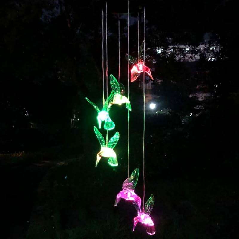 Hummingbird Solar Chimes,Unique Birthday Gifts for Women/Mom/Grandma,Best Idears Grardening - Image 6