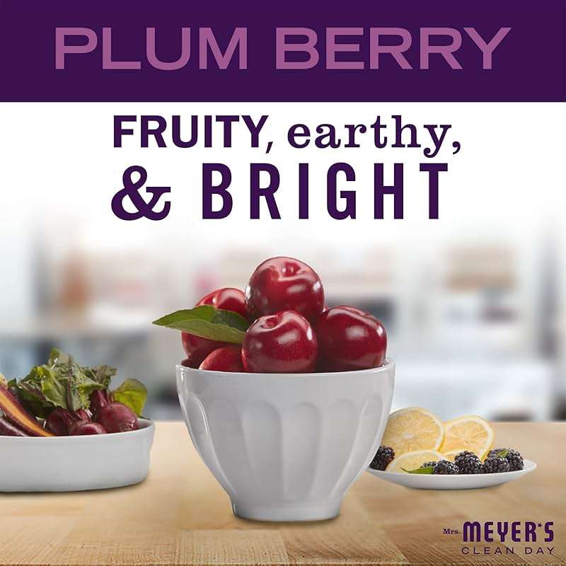 MRS. MEYER'S CLEAN DAY Liquid Hand Soap, Cruelty Free, Plum Berry Scent, 12.5 oz- Pack of 3 - Image 3