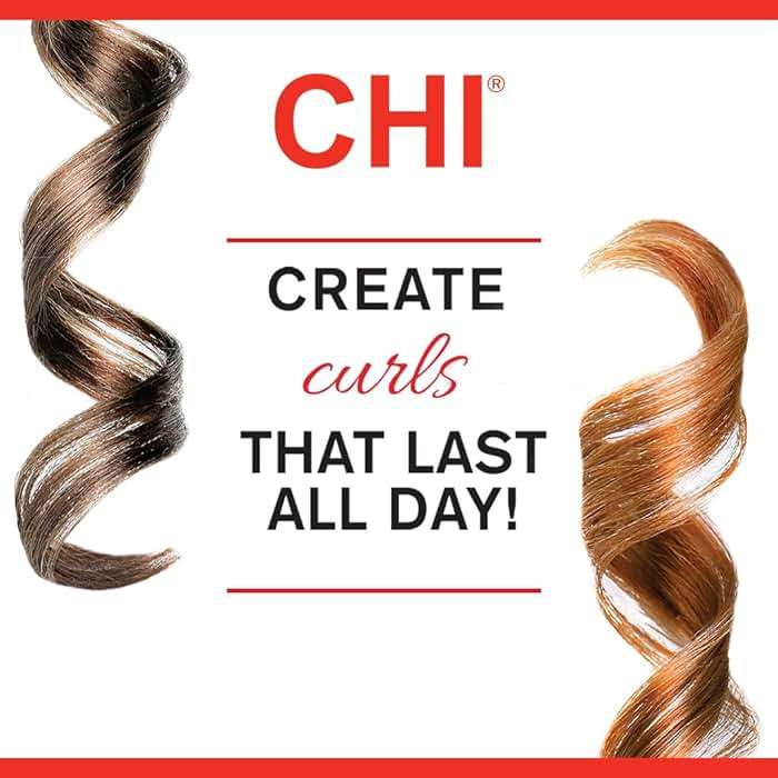 CHI Tourmaline Ceramic Curling Iron, Professional Hair Curler for Smooth, Frizz-Free Curls, Adjustable Temperature, Auto Shut-Off & 6.5 ft Swivel Cord, 1.5" Barrel - Image 4