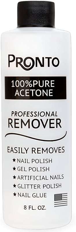 Pronto 100% Acetone Gel Nail Polish Remover - Gel Polish Remover for Nails | Acetone Nail Polish Remover For Nails for Removal of Glue, Gel, Acrylic & Dip | Gel Polish Remover, 8 Fl oz - Image 1