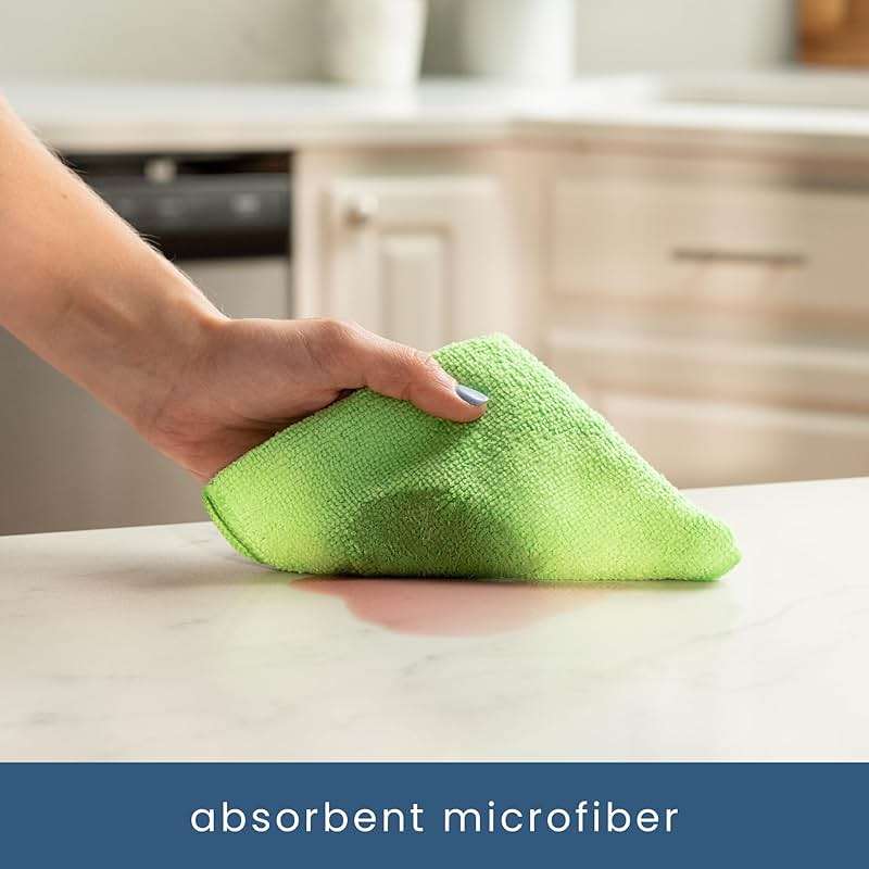 S&T INC. 100 Pack Microfiber Cleaning Cloth, Bulk Towels for Home, Reusable Microfiber Towels for Cars, Cleaning Rags, Assorted, 11.5 Inches x 11.5 Inches, 100 Count - Image 4