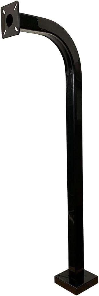 42” Pad Mount Gooseneck 2 Universal Heavy-Duty Steel Keypad Intercom Bolted Stand Curve Pedestal Slide Gate Post Offset Curb Mounts 13” Sweep for Card Readers and Access Control Keypads – Eagle EG088 - Image 4