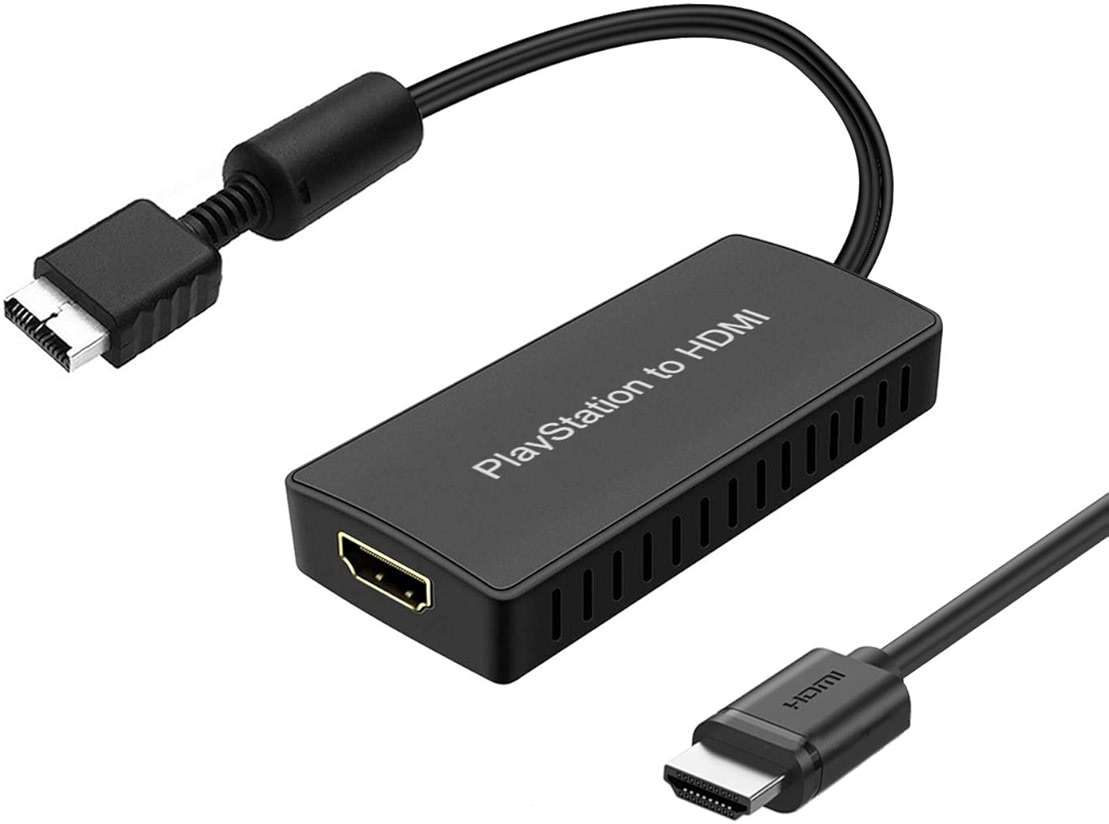 Y.D.F PS2 to HDMI Adapter PS2 HD-Link Cable Converter Support 4:3/16:9 Screen Aspect Ratio Switch Works for PlayStation 1/ PlayStation 2 HD Link Cable PS1 HDMI Adapter Converter - Image 1