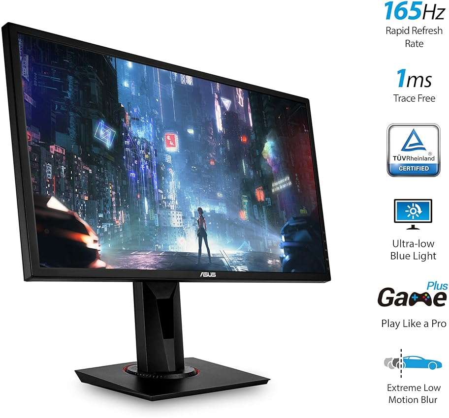 ASUS VG248QG 24” G-Sync Compatible Gaming Monitor 165Hz Full HD 1080p 0.5ms DP HDMI DVI Eye Care - Image 2