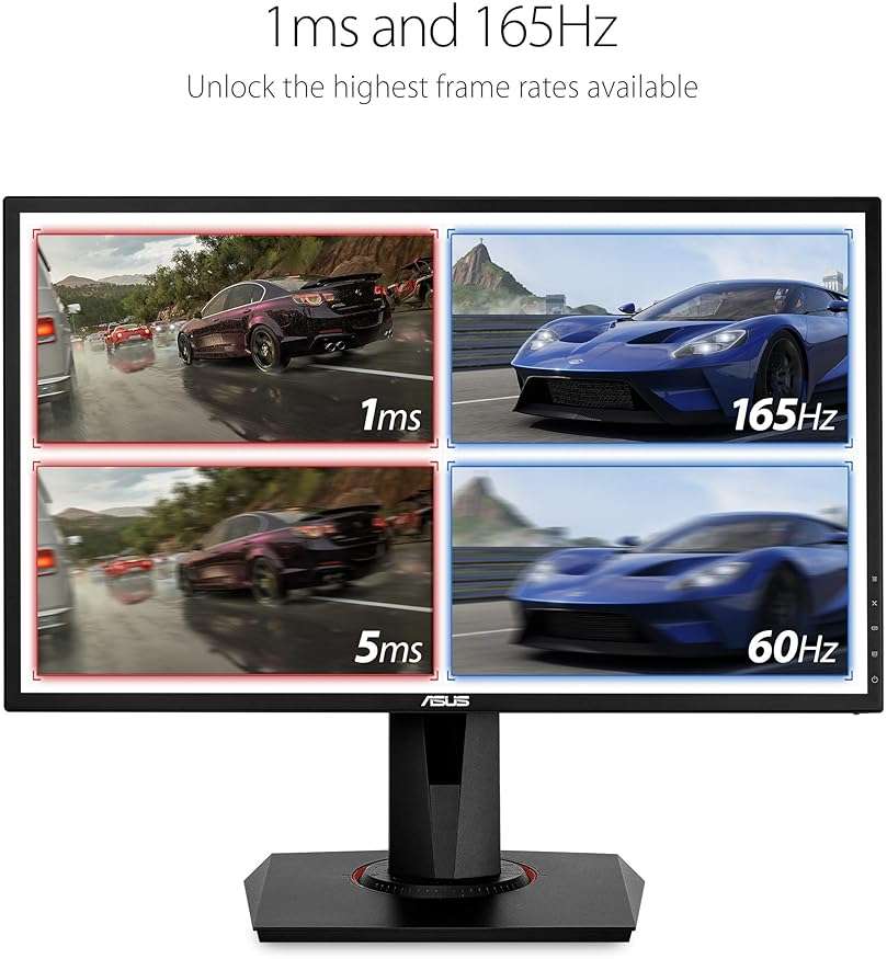 ASUS VG248QG 24” G-Sync Compatible Gaming Monitor 165Hz Full HD 1080p 0.5ms DP HDMI DVI Eye Care - Image 3