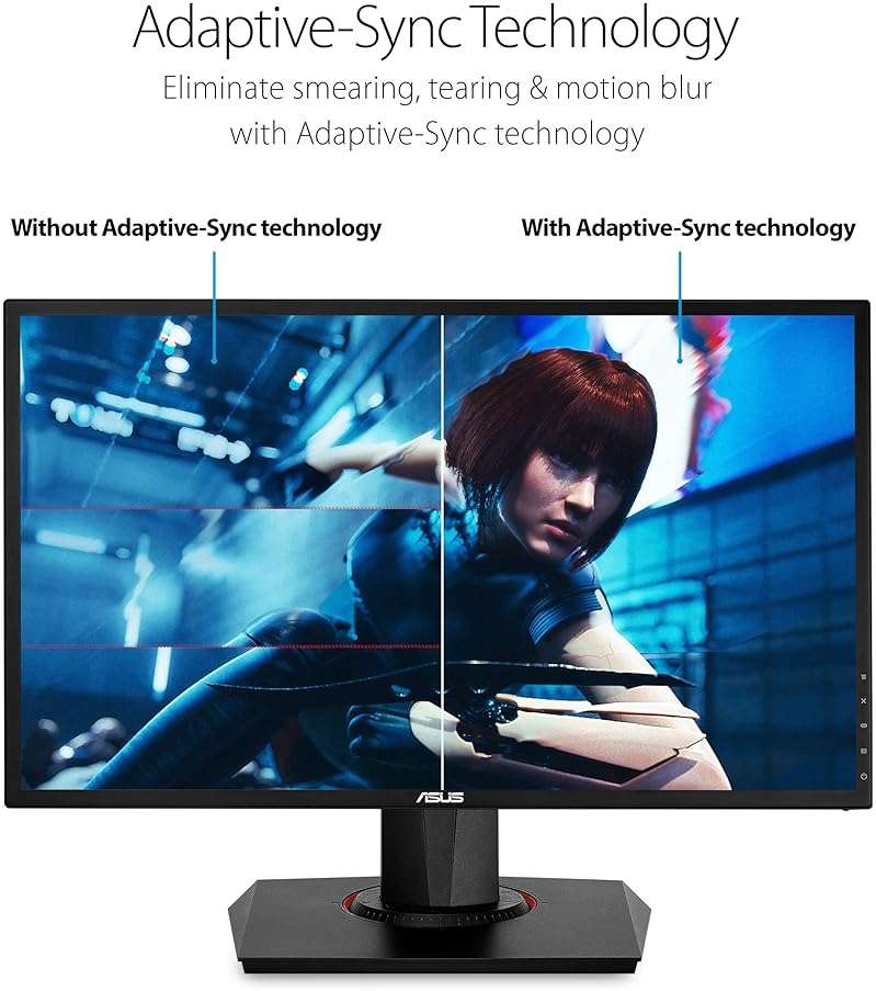 ASUS VG248QG 24” G-Sync Compatible Gaming Monitor 165Hz Full HD 1080p 0.5ms DP HDMI DVI Eye Care - Image 5