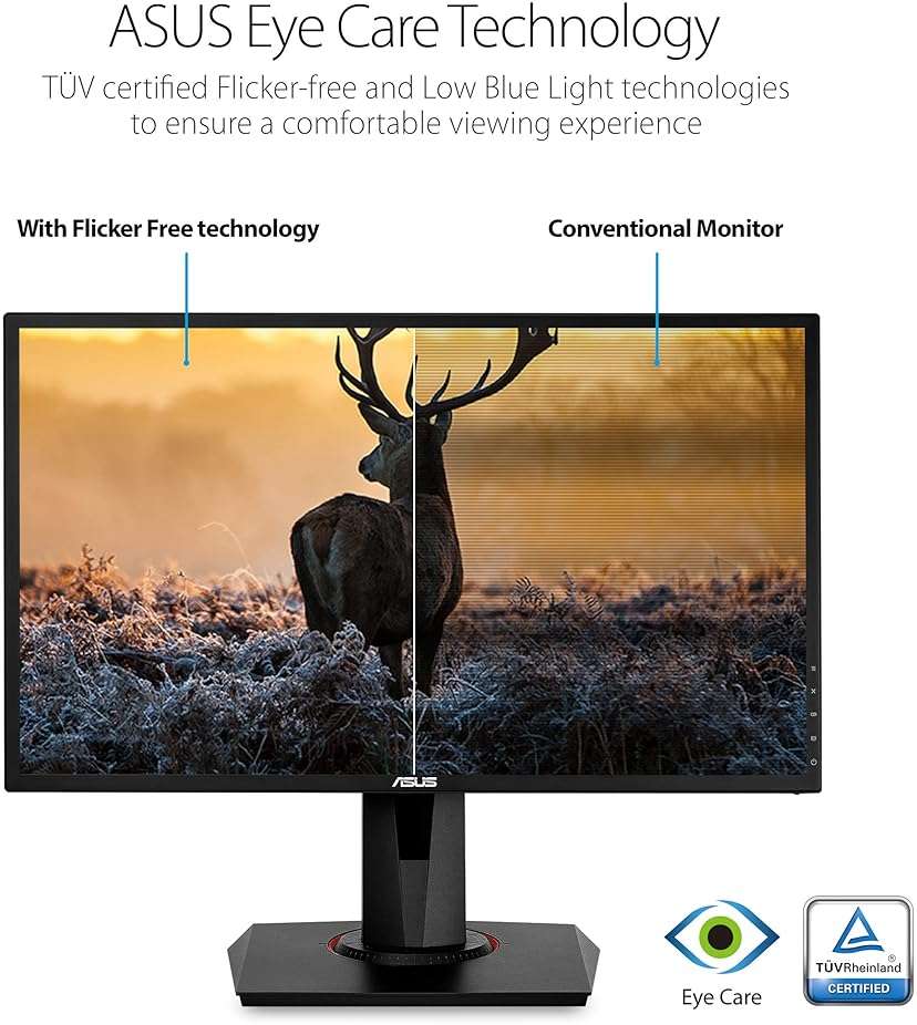 ASUS VG248QG 24” G-Sync Compatible Gaming Monitor 165Hz Full HD 1080p 0.5ms DP HDMI DVI Eye Care - Image 6