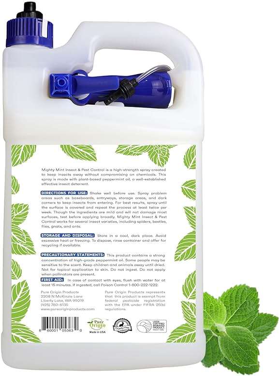 Mighty Mint Gallon (128 oz) Insect and Pest Repellent Peppermint Oil - Natural Spray for Spiders, Ants, and More - Image 7