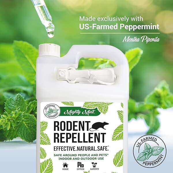 Mighty Mint Peppermint Oil Rodent Repellent Spray with Microfiber Cloth – Natural Indoor & Outdoor Control for Mice and Rats – Plant-Based, Extra-Strong Formula - 1 Gallon (128 oz) - Image 5