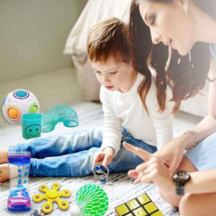 Scientoy Fidget Toy Set, 35 Pcs Sensory Toy for ADD, OCD, Autistic Children, Adults, Anxiety Autism to Stress Relief and Anti Anxiety with Motion Timer, Perfect for Classroom Reward with Gift Box - Image 2