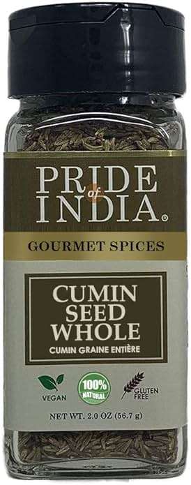 Pride of India Cumin Seeds Whole 2 oz | Jeera Whole Spice Seeds for Cooking & Seasoning | Aromatic Indian Cumin Seeds for Curry, Rice, Masala & Everyday Kitchen Use | Fresh & Easy to Use - Image 1