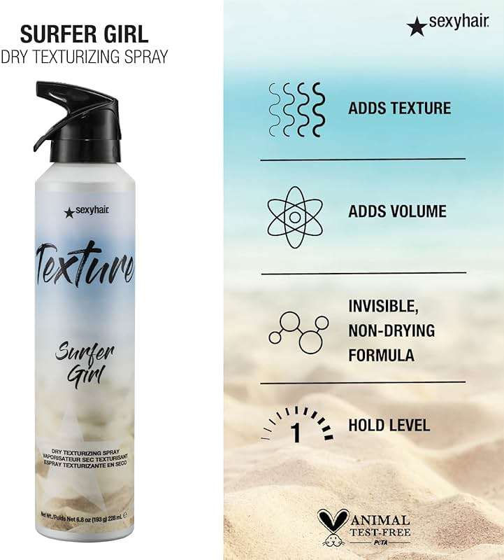 SexyHair Texture Surfer Girl Dry Texturizing Spray | Maintains Natural Shine | Up to 24 Hour Humidity Resistance | All Hair Types - Image 3