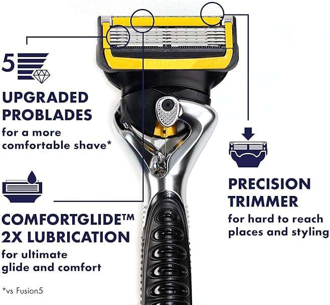 Gillette ProGlide Shield Premium Edition Razors for Men, 1 Gillette Razor, 8 ProShield Razor Blade Refills, 1 Travel Case - Image 2