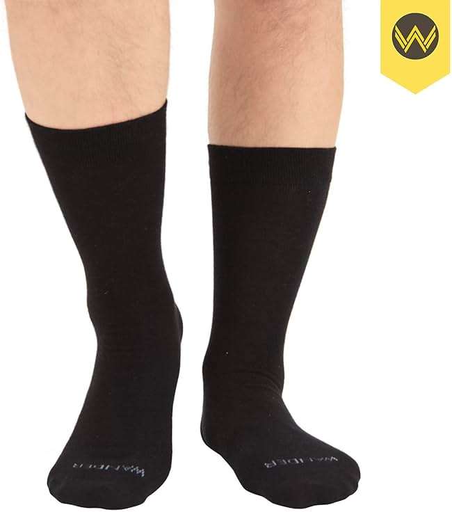 WANDER Men's Dress Socks Cotton Thin Classic Lightweight Socks 6/8 Pairs Solid & Patterned Soft Breathable Socks - Image 7