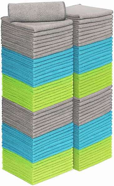 AIDEA Microfiber Cleaning Cloth-100PK, Soft Microfiber Towels for Cars, Absorbent Cleaning Rags, Lint-Free Streak-Free Wash Cloths for House, Kitchen, Window(12in.x12in) - Image 1