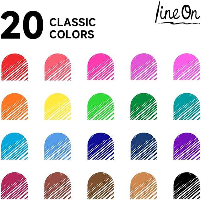 Colored Gel Pens, Lineon 20 Colors Retractable Gel Ink Pens with Grip, Medium Point(0.7mm) Smooth Writing Pens Perfect for Adults and Kids Journal Notebook Planner, Writing in Office and School - Image 3