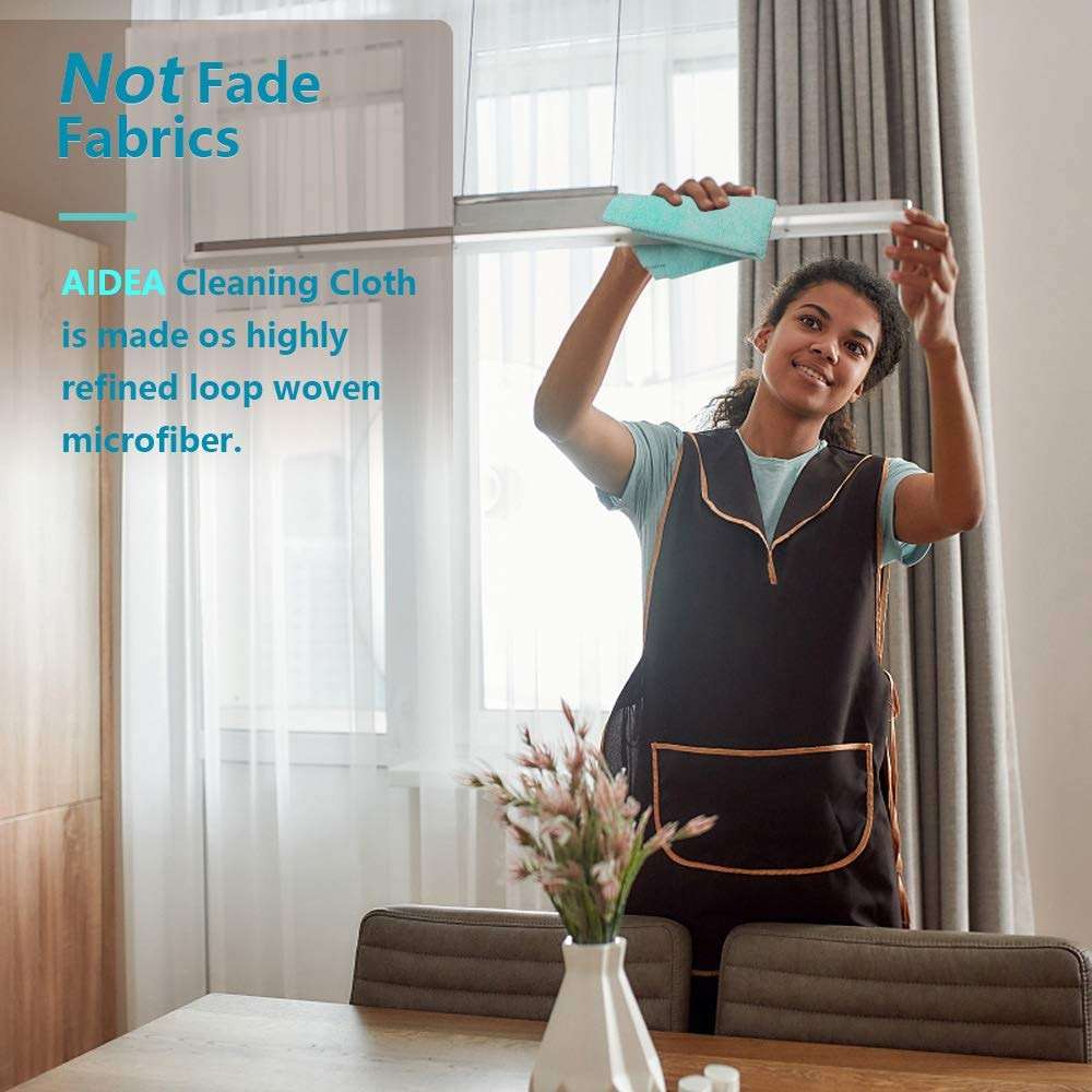AIDEA Microfiber Cleaning Cloth, 50PK, Microfiber Towels for Cars, All Purpose Cleaning Rags for House, Dusting Cloth for Kitchen, Car, Window, 12"×12" - Image 9