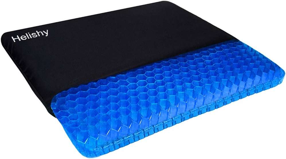 Helishy Gel Seat Cushion, Double Thick Egg Gel Cushion for Pressure Pain Relief, Breathable Wheelchair Cushion Chair Pads for Car Seat Office Chair (16x14x1.65inch) - Image 1