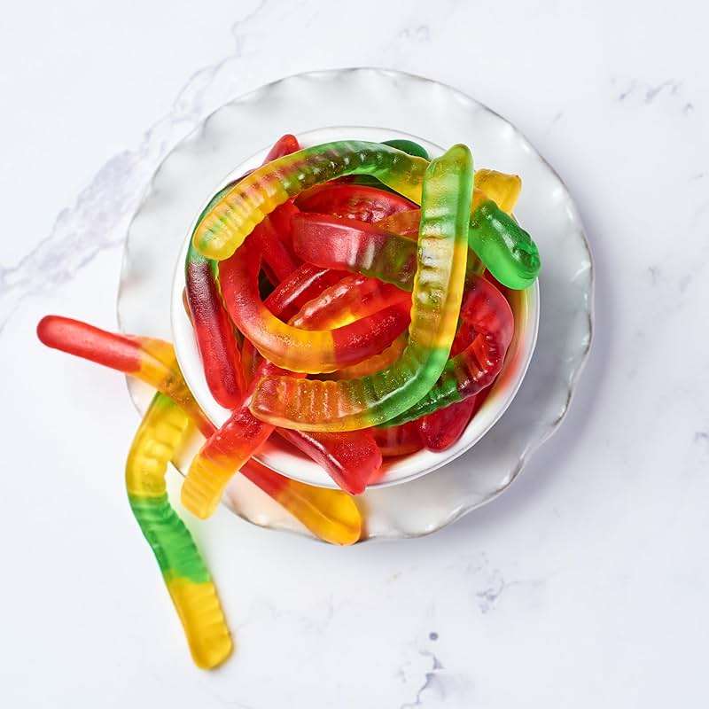 Yupik Mini Gummy Worms, 2.2 lb (35.2 oz), Gluten-Free, Dual-Colored, Fruity Flavors, Soft & Chewy, 2" Gummies, Fun Treat, Sweet Candy, Delicious Snack, Ideal for Gifting, Holidays & Baking - Image 7