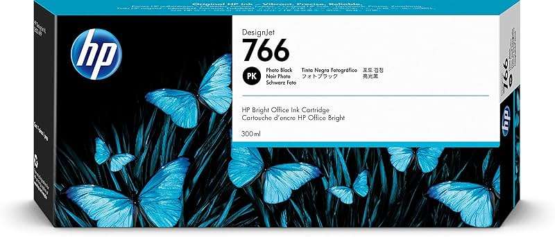 HP 766 Photo Black Inkjet Cartridge for Designjet XL 3600 Refill No - Image 1